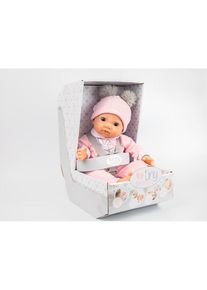 Tiny Treasures Blond hair doll w. Pink Pom Pom outfit