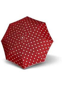 Knirps T.200 Medium Duomatic Automatischer Taschenschirm mit UV-Schutz Dot Art Red
