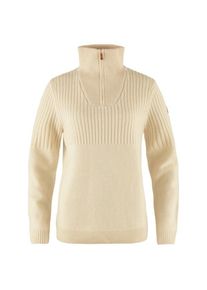 Fjällräven Fjällräven Womens Övik Half Zip Knit Wollen trui Dames (XL |beige)
