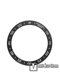 Okosóra lünetta védő rozsdamentes acélból - FEHÉR / FEKETE - SAMSUNG Galaxy Watch5 44mm (SM-R915F)