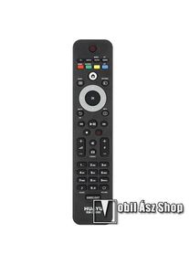 PHILIPS HUAYU RM-D1000 utángyártott TV távirányító - 2x AAA elemmel működik (NEM TARTOZÉK) - FEKETE
