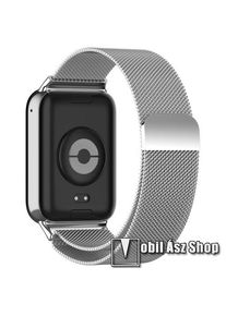 Xiaomi Smart Band 9 Pro, 8 Pro, Redmi Watch 4, Okosóra milánói szíj, Rozsdamentes acél, Mágneses, 225mm hosszú, Ezüst