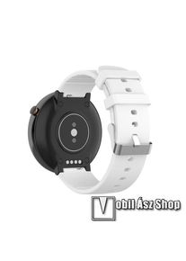 Okosóra pót szíj - szilikon, 15mm széles - Xiaomi Amazfit Smartwatch 2 / Amazfit Verge 2 / Amazfit Nexo - FEHÉR