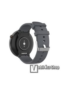 Okosóra pót szíj - szilikon, 15mm széles - Xiaomi Amazfit Smartwatch 2 / Amazfit Verge 2 / Amazfit Nexo - SZÜRKE