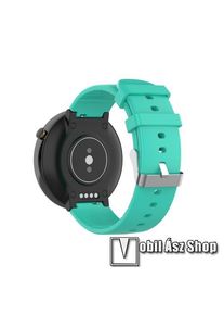 Okosóra pót szíj - szilikon, 15mm széles - Xiaomi Amazfit Smartwatch 2 / Amazfit Verge 2 / Amazfit Nexo - CIÁN KÉK