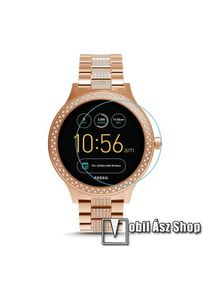 Okosóra előlap védő karcálló edzett üveg - 1db - 0,33 mm vékony, 9H, 2.15D, A képernyő sík részét védi - Fossil Gen 4 Smartwatch Venture HR