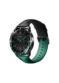 Curea Smartwatch Xiaomi Dual-Tone Ceramic BHR7893GL, Piele, pentru Watch 2 (Negru/Verde)