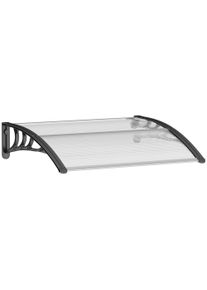 Outsunny 0.8 x 1 m Door Canopy with Polycarbonate Cover, Window Awning, Outdoor Rain Snow Sunlight Protection Hollow Sheet | Aosom Ireland