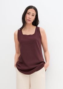 Long débardeur côtelé 100% coton - marron - taille 38/40 (S) - 100% coton - bonprix