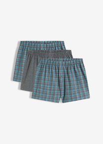 Lot de 3 boxers décontractés en jersey - gris - taille 9 (3XL) avec coton - bonprix