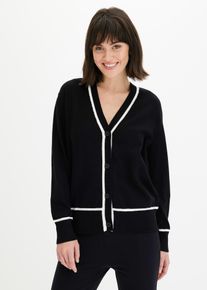 Gilet en maille à col V - noir - taille 38/40 (S) - bonprix