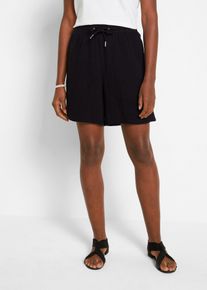 Short en gaze de coton - noir - taille 44 - Mousseline - bonprix