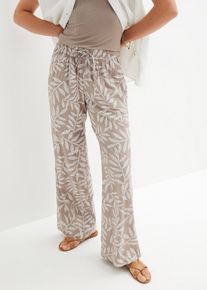 Pantalon palazzo imprimé - marron - taille 48 - Viscose - bonprix