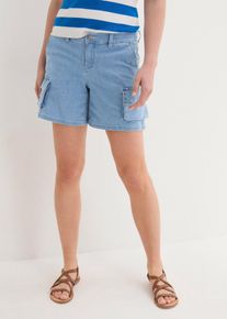 Short cargo en jean taille normale - bleu - taille 48 avec coton - bonprix
