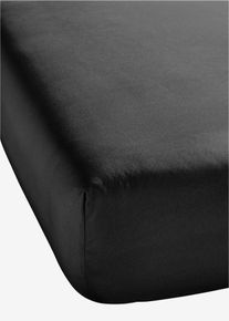 Drap-housse microfibre - noir - taille 100x200 cm - Microfibres - bonprix