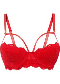 Soutien-gorge balconnet &agrave; armatures - rouge - taille 85D - bonprix