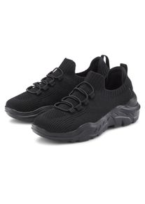 active by Lascana Dames Sneaker in zwart ,maat 38, Witt, 100% Textiel