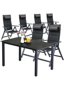 Casaria Tuinset Bern Premium 7-delig Antraciet Aluminium