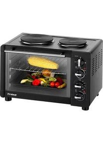 Trisa Electronics Minibackofen , Schwarz , Metall , 32x34x51 cm , RoHS , Küchen, Küchenelektrogeräte, Backöfen & Herde