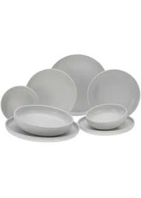 Creatable Tafelservice , Creme , Keramik , 8-teilig , lebensmittelecht, stapelbar , Geschirr, Geschirrsets, Tafelservice