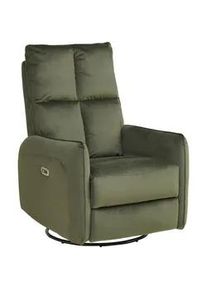 CARRYHOME Relaxsessel , Grün , Metall, Textil , 81x110x95 cm , Netzbetrieb , Wohnzimmer, Sessel, Relaxsessel