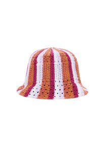 Desigual Hut Damen hummer / dunkelorange / rotviolett / weiß Größe 55/60