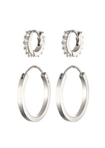 Elli Dames Sieraden set 'Creolen-Set' zilver One Size