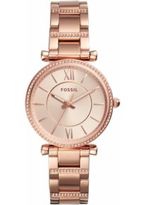 Fossil Dames Analoog horloge 'Carlie' rose-goud / wit One Size