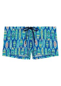 HOM Heren Zwembroek ' Swim Shorts Marbella ' blauw / gemengde kleuren S
