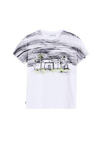 Desigual Dames Shirt geel / zwart / wit XL