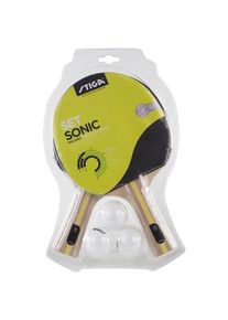 Stiga Table Tennis Set Sonic 2 Bats + 3 Balls