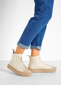 Sneaker alte con plateau - Beige - Taglia 42 - bonprix