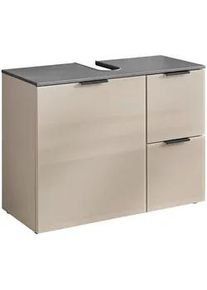 home24 Waschbeckenunterschrank , Anthrazit, Kaschmir , Metall , 1 Fächer , 2 Schubladen , 80x60x35 cm , stehend , Badezimmer, Badmöbel, Waschbeckenunterschränke