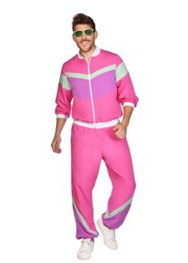 Amscan Tuta anni '80 rosa da uomo
