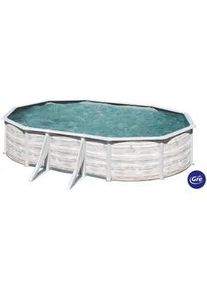 GRE Pool-Set , Weiß , Metall , 300x120x500 cm , Freizeit & Co, Pools & Wasserspaß, Pools, Stahlwandpools