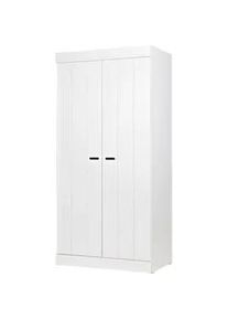 Livetastic Drehtürenschrank , Weiß , Holz , Kiefer , massiv , 1 Fächer , 94x195x53 cm , erweiterbar, Typenauswahl, in verschiedenen Größen erhältlich , Schlafzimmer, Komplette Schlafzimmer und Serien, Schlafzimmerserien