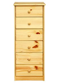 SIT-MÖBEL SIT Möbel Cómoda | 6 cajones | madera maciza de pino | AN 43 x F 35 x AL 106 cm | lacado natural | 19000-60 | serie KOMMODE
