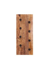 SIT-MÖBEL SIT Möbel Botellero de pared | para 4 botellas | madera de mango antigua natural | ganchos de metal negro antiguo | L 33 x An 4 x Al 80 cm | 01931-04