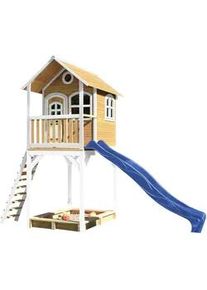 Ambia Garden Spielturm , Blau, Braun, Weiß , Holz, Kunststoff , 420x320x191 cm , EN 71, Fsc , Freizeit & Co, Gartenspielzeug, Spielhäuser