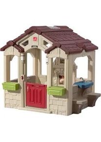Step2 Ambia Garden Spielhaus , Braun, Beige , Kunststoff , 149.2x147x127 cm , EN 71, Ce , Freizeit & Co, Gartenspielzeug, Spielhäuser