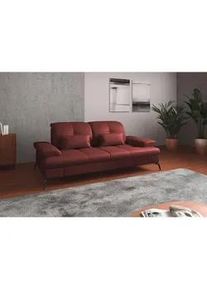 Sit & More Sit & More 3-Sitzer-Sofa , Rotbraun , Leder , Echtleder , Nappaleder , 212x90x122 cm , Goldenes M, Oeko-Tex® Standard 100, Made in Europe, DGM-Klimapakt , Rücken echt, Armteil links, Armteil rechts , Wohnzimmer, Sofas & Couches, Sofas, 3-Sitzer Sofas
