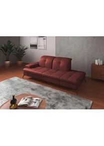 Sit & More Sit & More Récamiere , Rotbraun , Leder , Echtleder , Nappaleder , 231x90x122 cm , Goldenes M, Oeko-Tex® Standard 100, Made in Europe, DGM-Klimapakt , Rücken echt, Armteil links , Wohnzimmer, Sofas & Couches, Sofas, Recamieren
