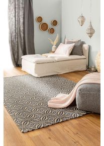 benuta Nest Katoen Vloerkleed Cooper Zwart 150x230 cm - Katoen Vloerkleden