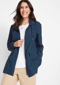 Lichte tussenjas met capuchon - blauw - maat 40 - bonprix