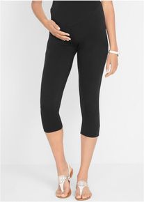 Zwangerschapslegging capri (set van 2) - zwart - maat 32/34 (XS) - met katoen - bonprix