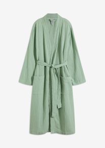 Oversized badjas van mousseline - groen - maat 2 ( S/M ) - 100% katoen,mousseline - bonprix
