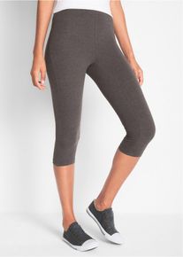 Stretch capri legging (set van 2) - grijs - maat 32/34 (XS) - met katoen - bonprix