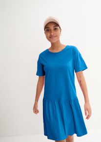 Korte shirtjurk van biologisch katoen - blauw - maat 56/58 (3XL) - 100% katoen - bonprix