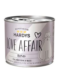 6x200g Manzo LOVE AFFAIR Hardys Cibo umido per gatti