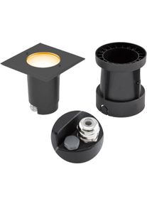 EVN Lichttechnik EVN TALPA LED Bodeneinbau, quadratisch, schwenkbar, Edelstahl/Alu, inkl. Leuchtmittel, IP67, 230V, 4,6W, 4000K, 390lm, mit selbstentlüftendem Ventil,